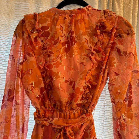 LC Lauren Conrad Floral Ruffle Button Front Mini Dress - Picture 12 of 15